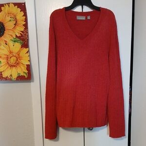 Croft & Barrow Vibrant Pink V-Neck Sweater